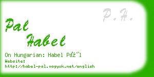 pal habel business card